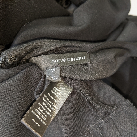 HARVE BENARD  BLACK JERSEY DRESS - Picture 2 of 5